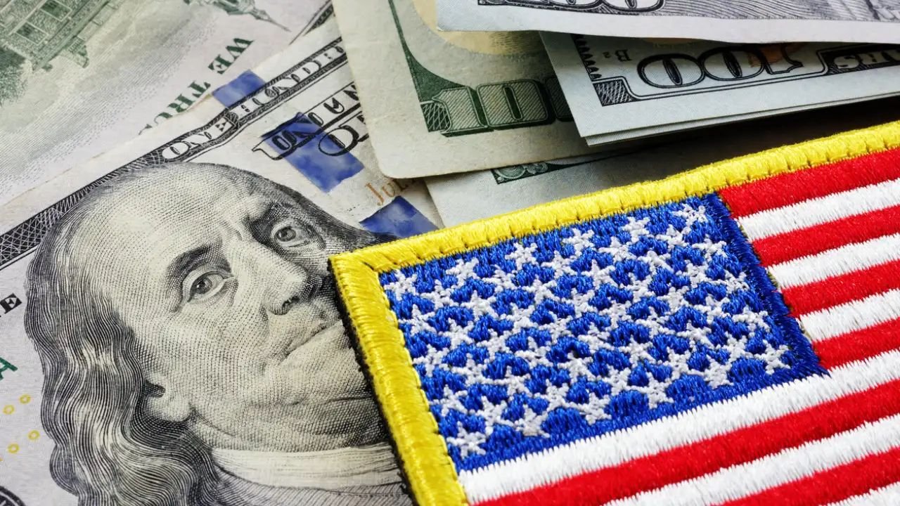 Dollar and Flag